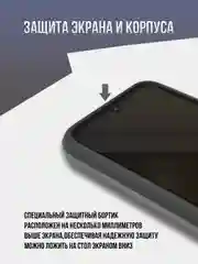 Тёмно-серый чехол для Xiaomi Redmi 13C 4G / Poco C65 5G, противоударный