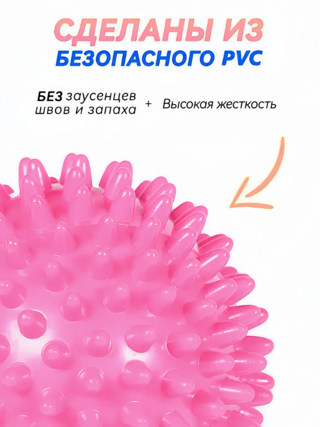 Желтый мячик-шар массажный для пилатеса, МФР