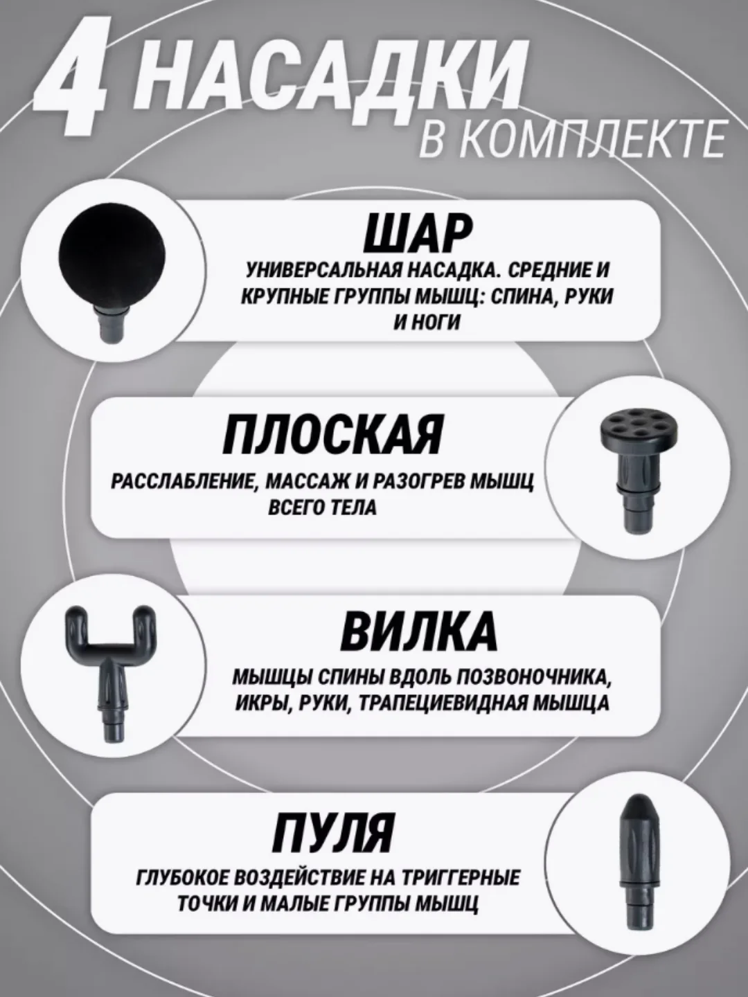Массажер для тела ударный, вибрационный массажный пистолет, перкуссионный спортивный