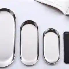 Серебряный подставка-поднос для мелочей и декоративных свечей