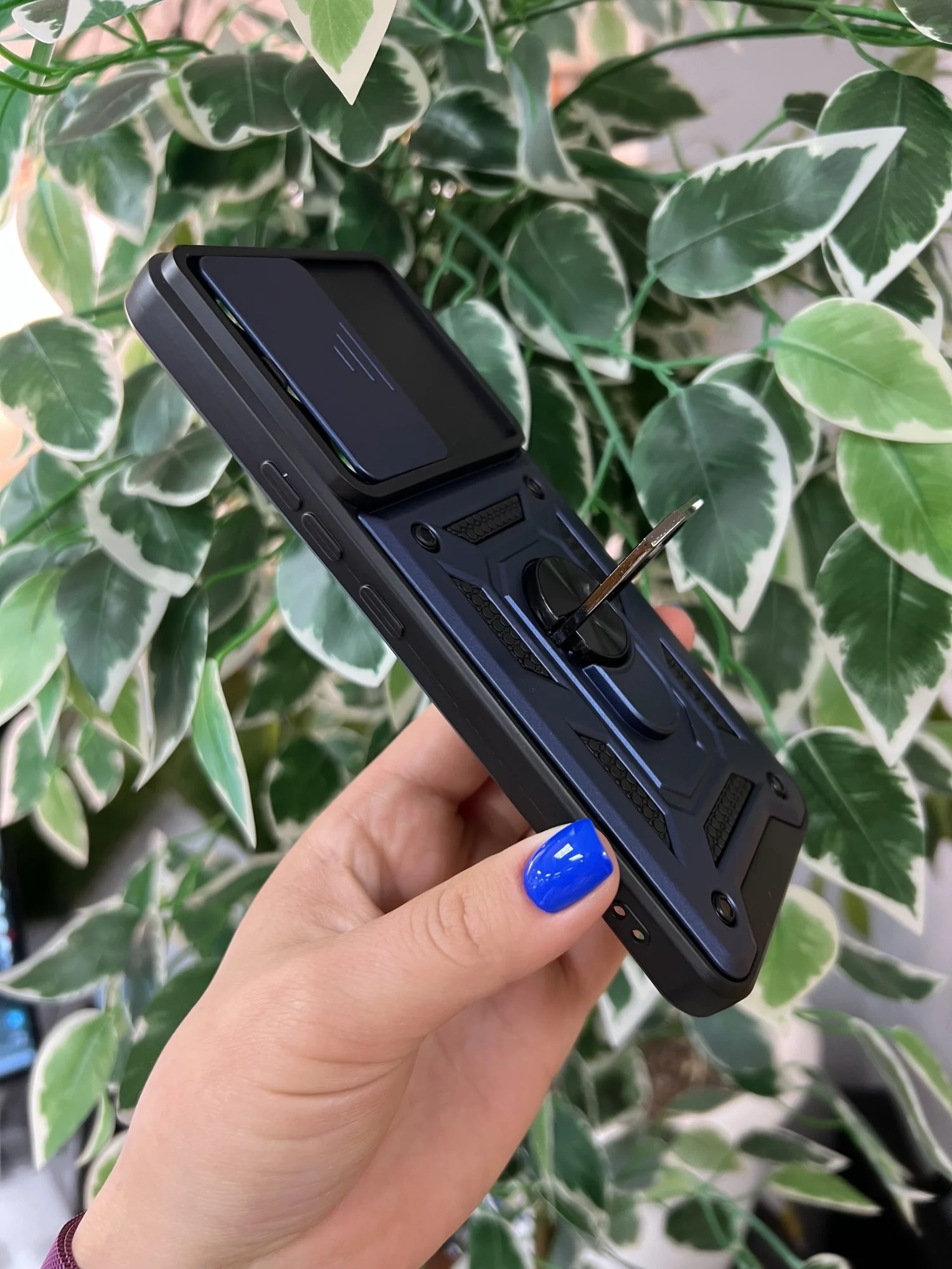 Темно-синий чехол противоударный armors для Vivo V30 Lite 4G / Виво В30 Лайт 4G с защитой камеры