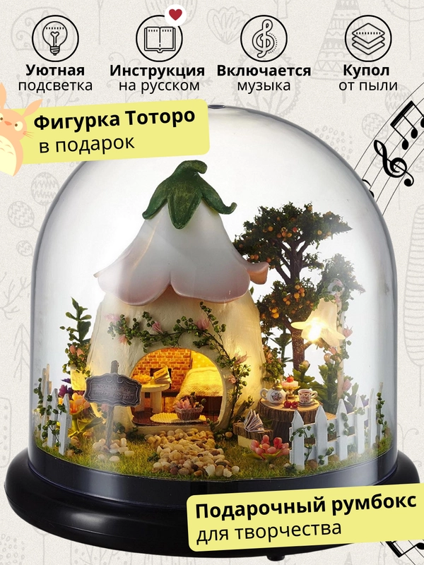 Подарочный Интерьерный конструктор (Румбокс) Yarvita миниатюра  "Сказочный Сад" DIY House