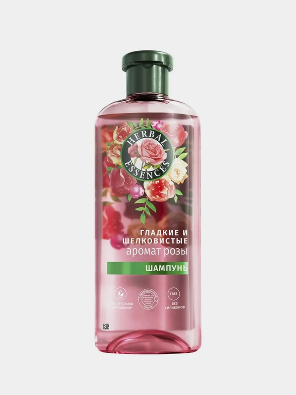 Шампунь Herbal Essences  для гладких и шелковистых волос, роза, 350 мл