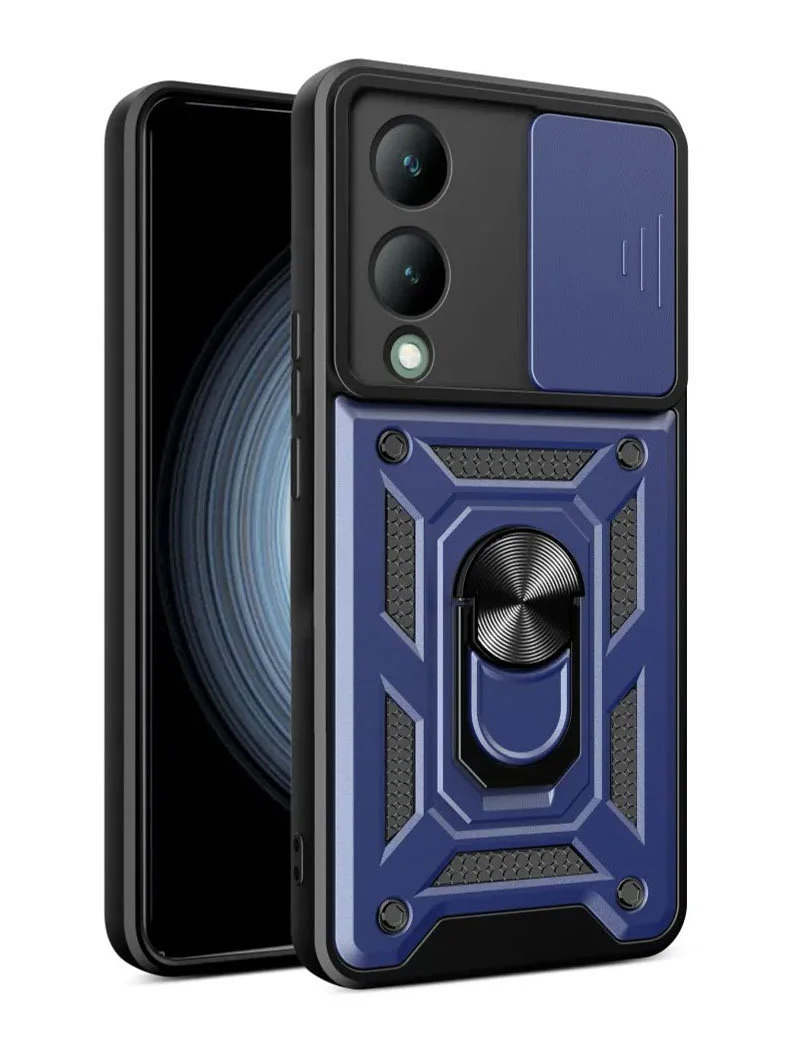 Зеленый чехол противоударный armors для Vivo Y17S / Виво У17S с защитой камеры