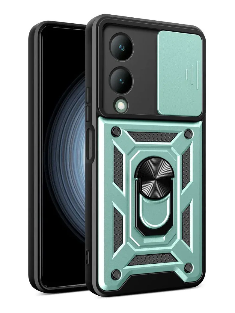 Зеленый чехол противоударный armors для Vivo Y17S / Виво У17S с защитой камеры