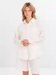 Белый домашний женский костюм муслиновый, пижама