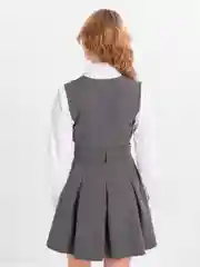 Серый сарафан офисный, школьный