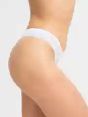 Белый трусы стринги женские, кружевные