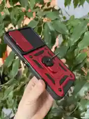 Красный чехол противоударный armors для Tecno Pova Neo 3 / Техно Пова Нео 3 с защитой камеры
