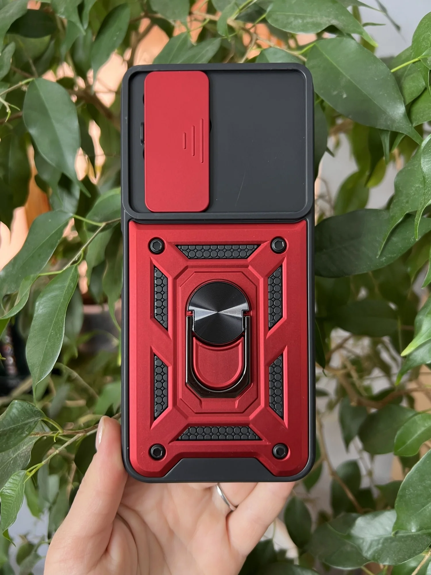 Красный чехол противоударный armors для Tecno Pova Neo 3 / Техно Пова Нео 3 с защитой камеры