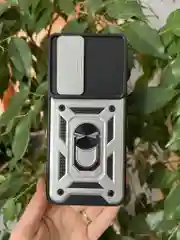 Серебряный чехол противоударный armors для Tecno Pova Neo 3 / Техно Пова Нео 3 с защитой камеры