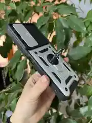 Серебряный чехол противоударный armors для Tecno Pova Neo 3 / Техно Пова Нео 3 с защитой камеры