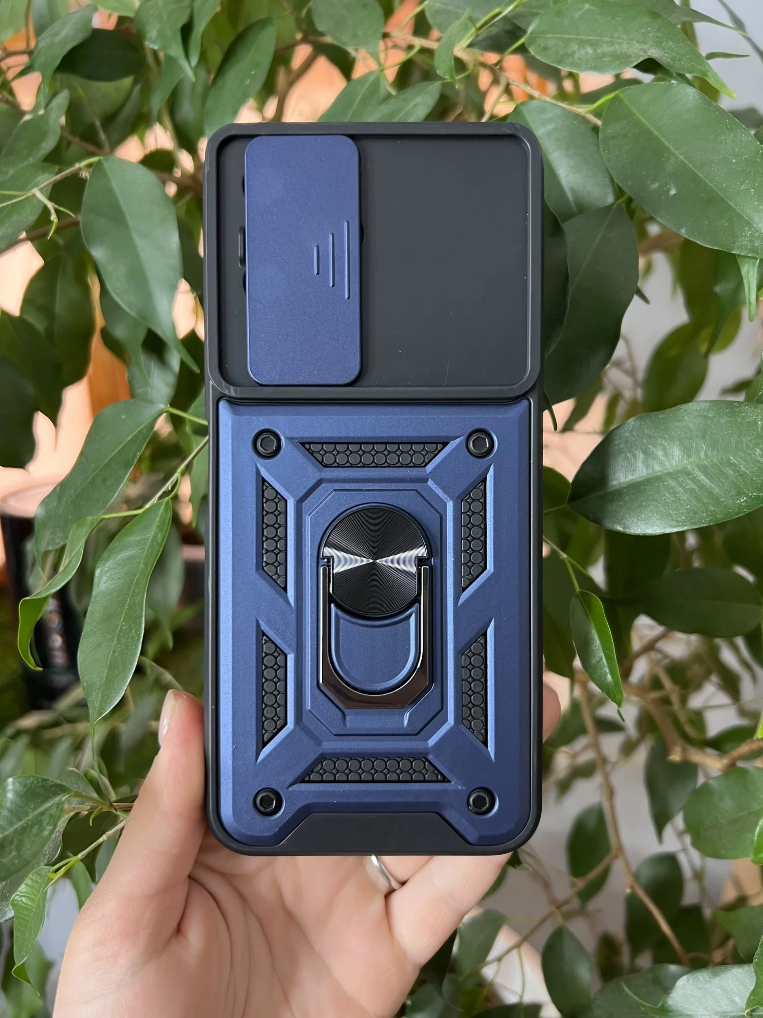 Темно-синий чехол противоударный armors для Tecno Pova Neo 3 / Техно Пова Нео 3 с защитой камеры