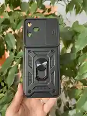 Черный чехол противоударный armors для Tecno Pova Neo 3 / Техно Пова Нео 3 с защитой камеры