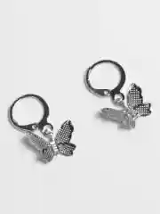 Серебряный серьги бабочки металлические
