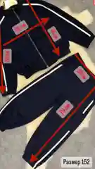 Детский спортивный костюм для девочек штаны кофта на замке с лампасами