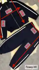 Детский спортивный костюм для девочек штаны кофта на замке с лампасами