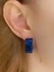 Cерьги акриловые синие