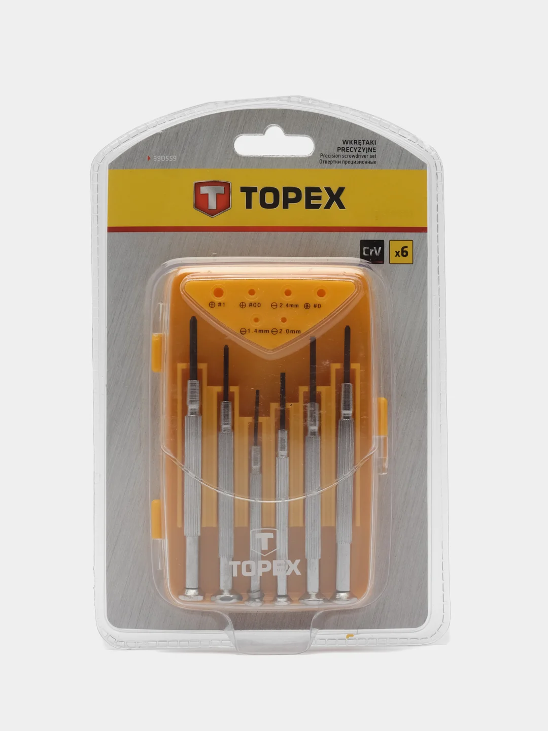Набор прецизионных отверток TOPEX, 6 штук