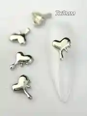 Пастельно-коралловый объемные фигурки для дизайна ногтей 3d, со стразами, цветы, змеи, бабочки, сердца, доллары