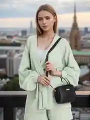 Белый сумка женская через плечо, сумка кросс боди, женская сумка