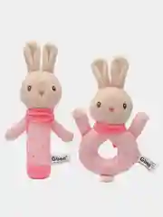 Голубой мягкие игрушки зайки, погремушки для малышей, развивающий для новорожденных, пищалка 0+