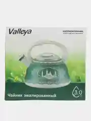 Чайник 3 литра "Лаванда " со свистком, эмалированная сталь