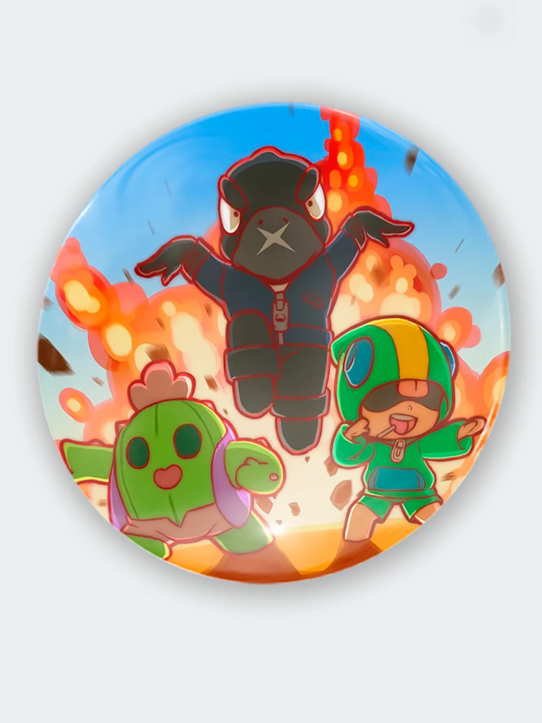Зелёный хаки значок Brawl Stars