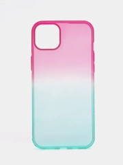 Чехол для iPhone (Айфон) 7, 8, SE, XR, XS, 11, 12, 13, 14, 15, mini, Pro, Plus, Max прозрачный с градиентом