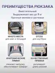 Розовый рюкзак школьный, для девочки и для мальчика
