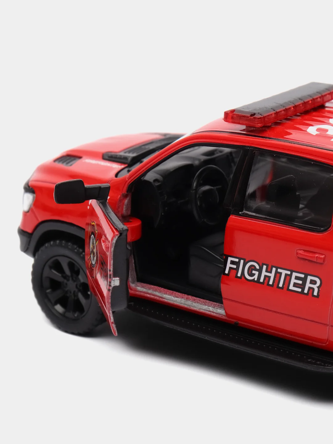 Красный машинка металлическая Kinsmart 1:46 2019 Dodge RAM 1500 Firefighter/Police KT5413DPR