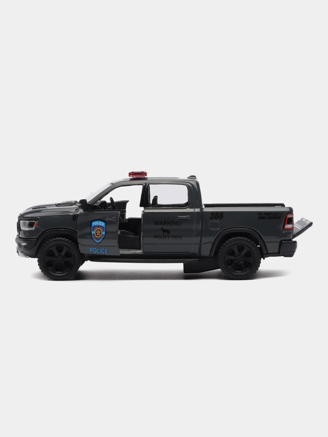 Серый машинка металлическая Kinsmart 1:46 2019 Dodge RAM 1500 Firefighter/Police KT5413DPR
