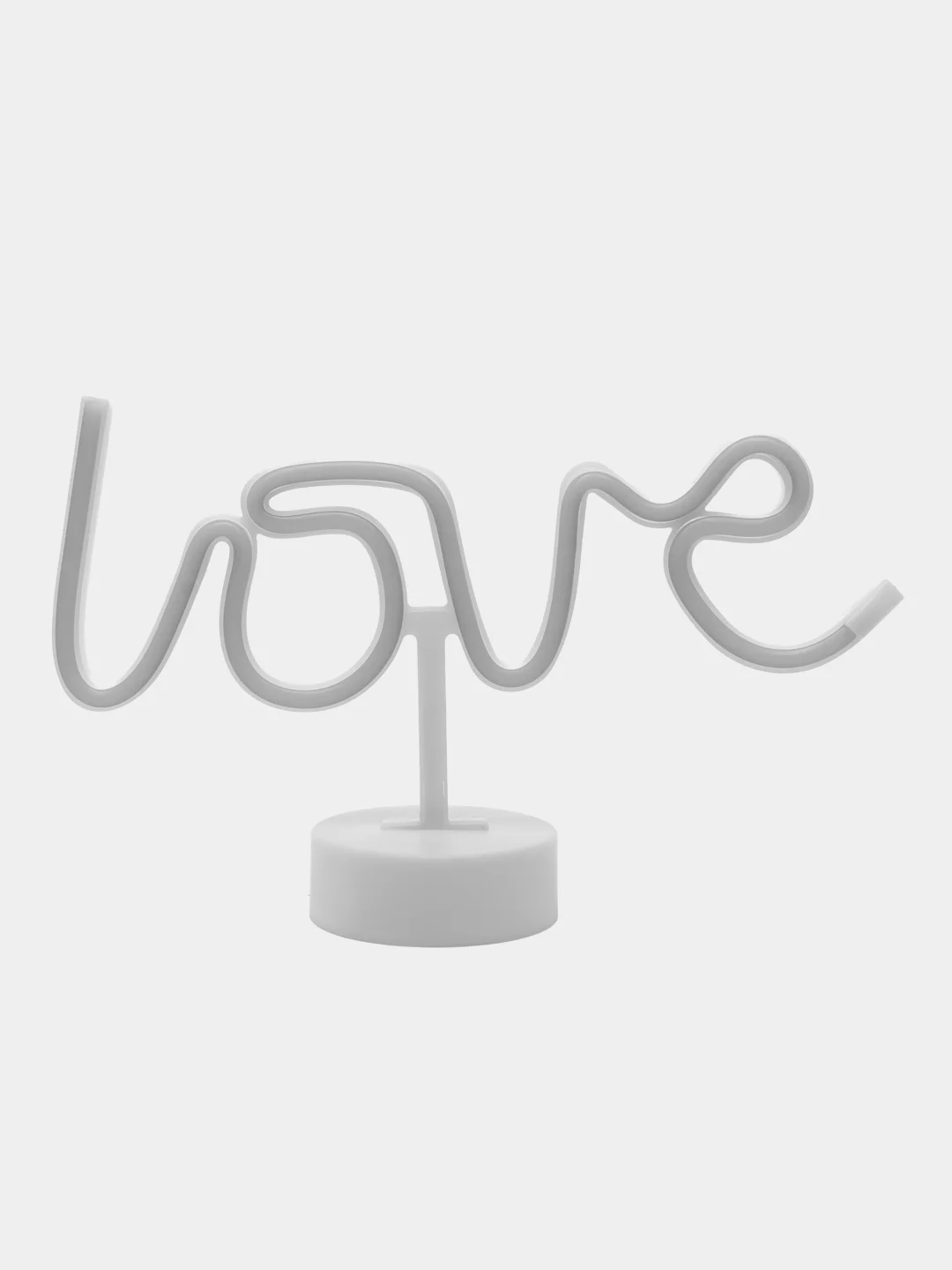 Розовый светильник настольный светодиодный, неоновый, на батарейках, love