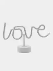 Розовый светильник настольный светодиодный, неоновый, на батарейках, love