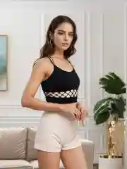 Розовый женский топ базовый, кроп топ, спортивный, топ в рубчик