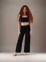 Черный брюки женские, кюлоты