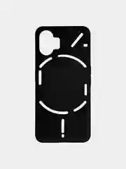 Чехол Nothing Phone 2 черный, силиконовый, матовый