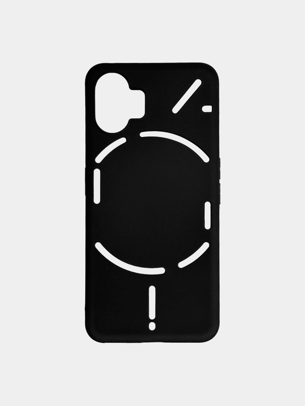 Чехол Nothing Phone 2 черный, силиконовый, матовый