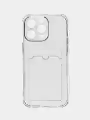 Противоударный силиконовый чехол Apple iPhone 15 Pro, айфон 15 про, прозрачный