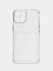 Силиконовый чехол для Apple iPhone 15, чехол на айфон 15, прозрачный, защита углов