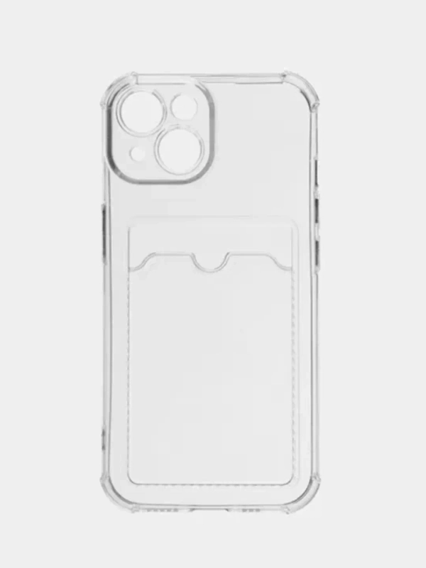 Силиконовый чехол для Apple iPhone 15, чехол на айфон 15, прозрачный, защита углов