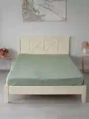 Мятный простыня однотонная, бязь, 1.5-спальная, 2-спальная, евро