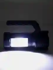ЧИНГИСХАН Фонарь прожектор, 1 LED+12 LED, 1Вт+3Вт, 800мАч, вилка 220В, 2 режима, пластик