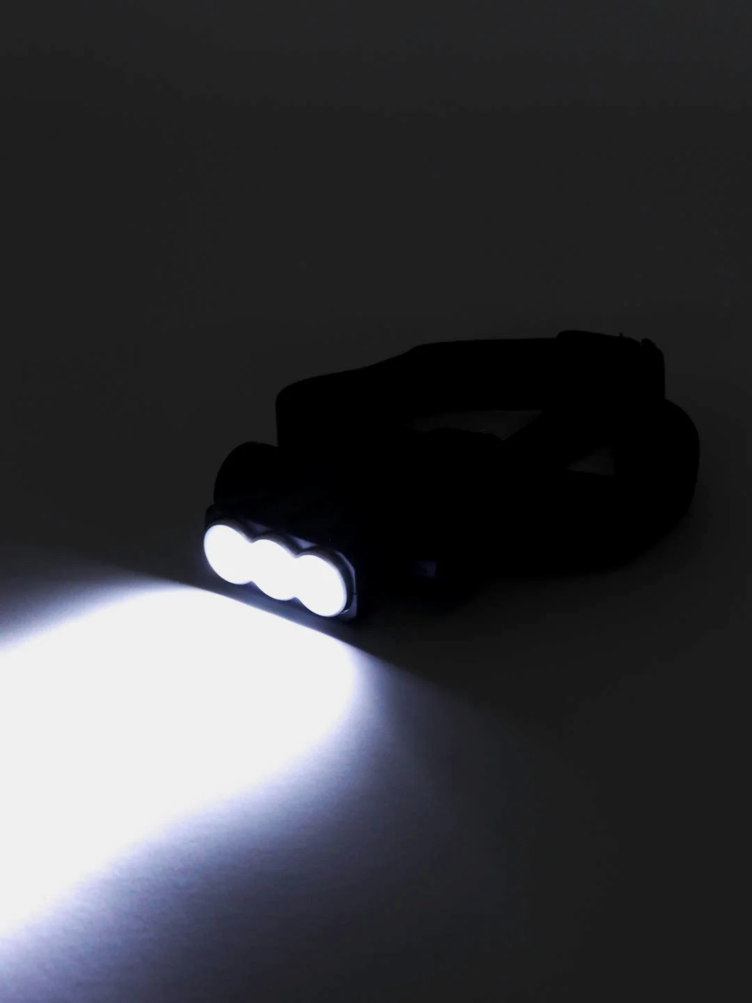 ЕРМАК Фонарь налобный, 3 LED, 1200мАч, 3 режима, 8,3х3,8х5,4см, USB кабель, пластик