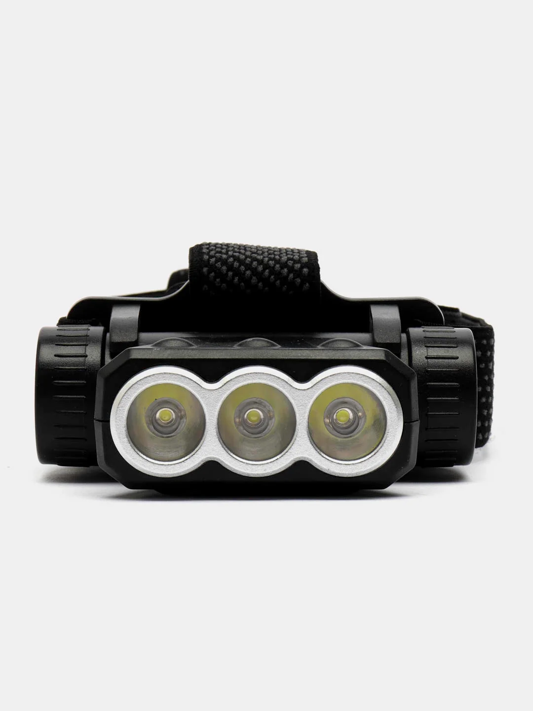 ЕРМАК Фонарь налобный, 3 LED, 1200мАч, 3 режима, 8,3х3,8х5,4см, USB кабель, пластик