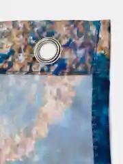 BY Шторка для ванной, полиэстер, 180x200см, 12 колец метал/бусины, "Эквилиб", 3 цв. мрамор