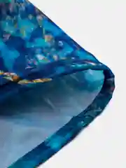 BY Шторка для ванной, полиэстер, 180x200см, 12 колец метал/бусины, "Эквилиб", 3 цв. мрамор