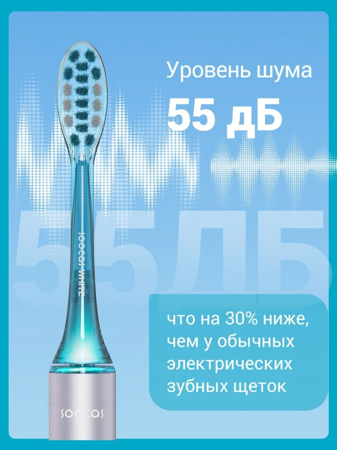 Голубой электрическая зубная щетка Xiaomi Soocas Spark Toothbrush MT1
