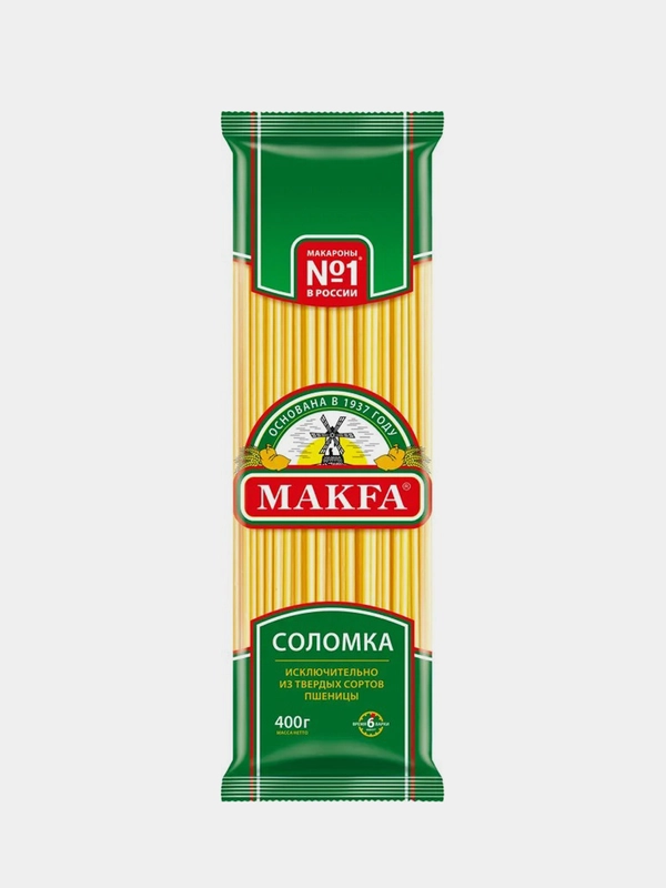 Макаронные изделия MAKFA "Соломка", из твердых сортов пшеницы, 400 г