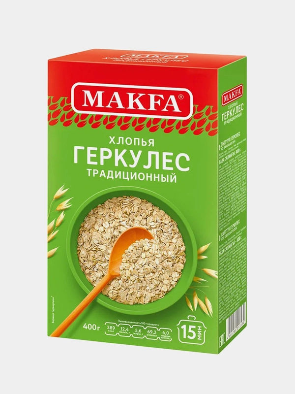 Геркулес MAKFA "Традиционный", 400 г купить по цене 68 ₽ в интернет ...
